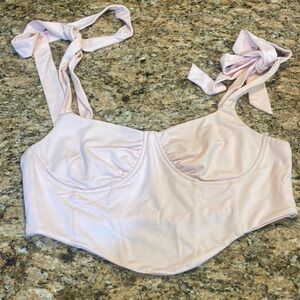 Tie-Strap Sweetheart Crop Top size L